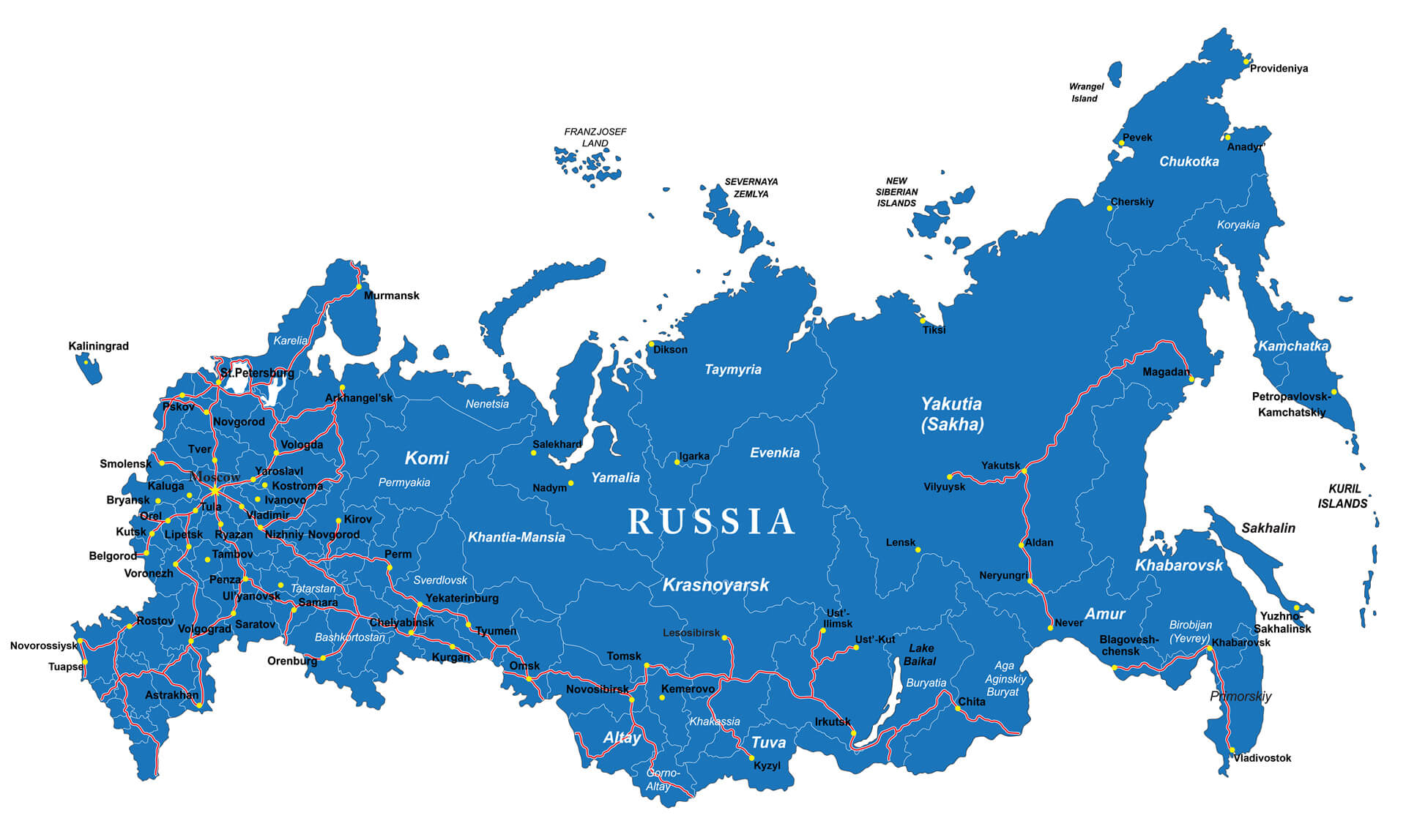 Rusya Otoyol Haritası